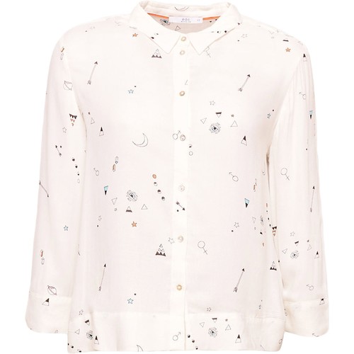 ESPRIT _EDC_PRINTED BLOUSE blanco