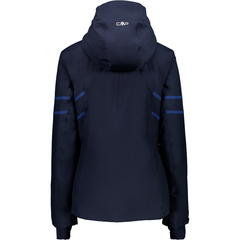 Cmp chaqueta esquí mujer Cmp WOMAN JACKET ZIP HOOD BLUE vista trasera Cmp chaqueta esquí mujer Cmp WOMAN JACKET ZIP HOOD BLUE vista trasera