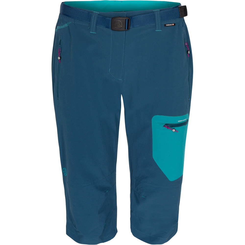 Ternua pantalón montaña mujer Ternua PIRATA HEDIT CAPRI VE vista frontal Ternua pantalón montaña mujer Ternua PIRATA HEDIT CAPRI VE vista frontal