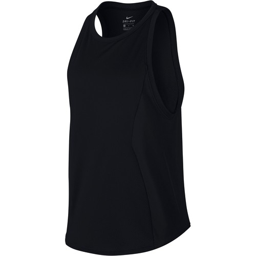 NIKE W NK TANK CUT IN KNIT WVN NE negro