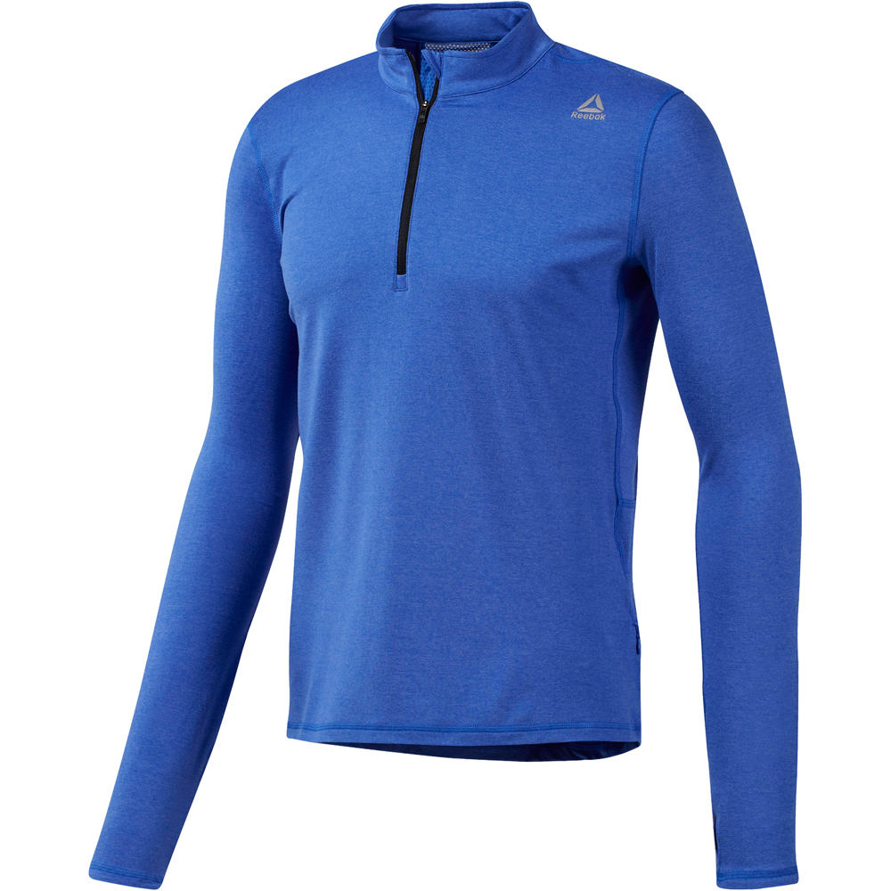 Reebok camiseta técnica manga larga hombre Reebok RE QUARTER ZIP vista frontal Reebok camiseta técnica manga larga hombre Reebok RE QUARTER ZIP vista frontal