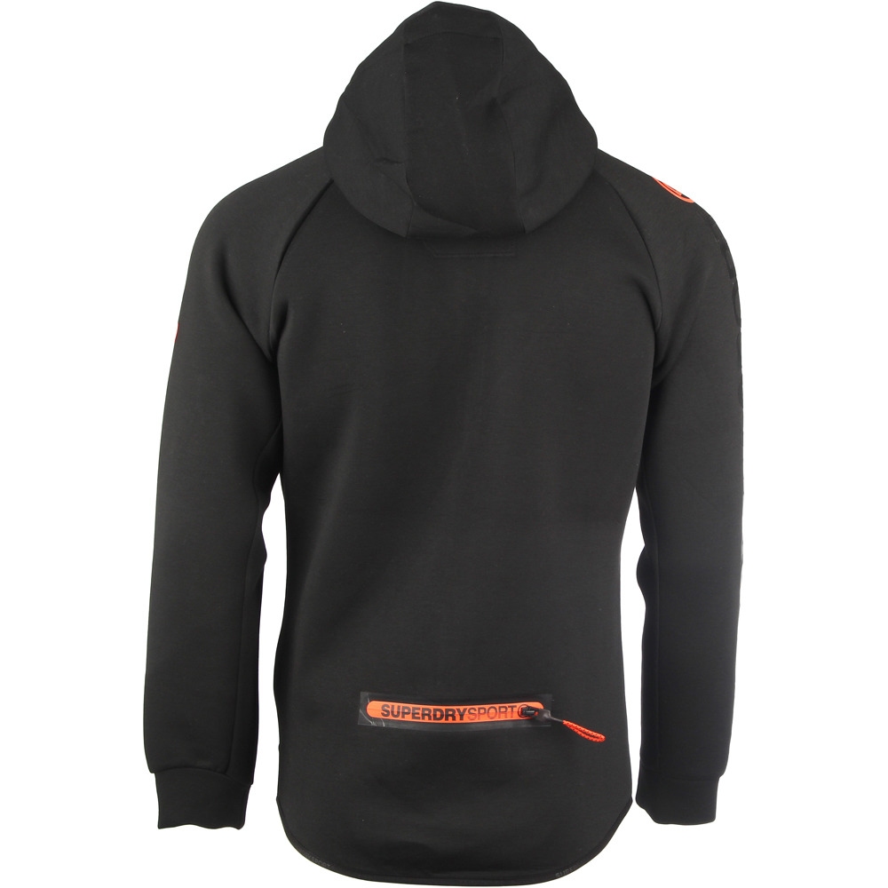 Superdry sudadera hombre Superdry GYM TECH STRETCH ZIPHOOD NE vista trasera Superdry sudadera hombre Superdry GYM TECH STRETCH ZIPHOOD NE vista trasera