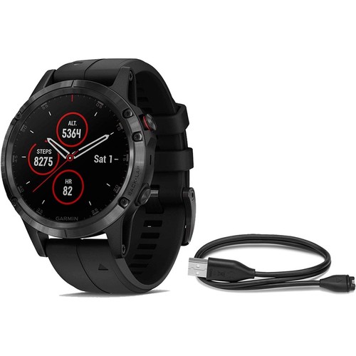 GARMIN FENIX 5 PLUS ZAFIRO NEGRO CORREA NEGRA negro