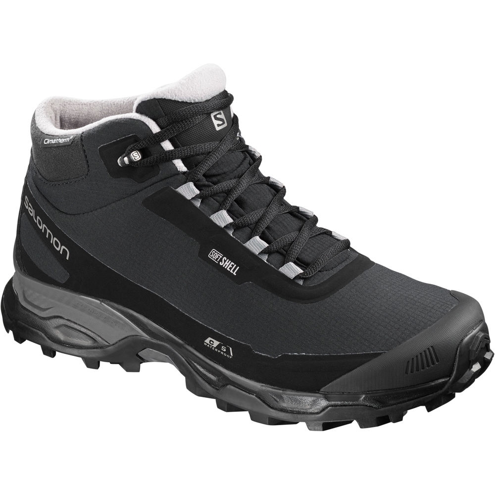 Salomon bota trekking hombre Salomon SHELTER SPIKES CS WP lateral exterior Salomon bota trekking hombre Salomon SHELTER SPIKES CS WP lateral exterior