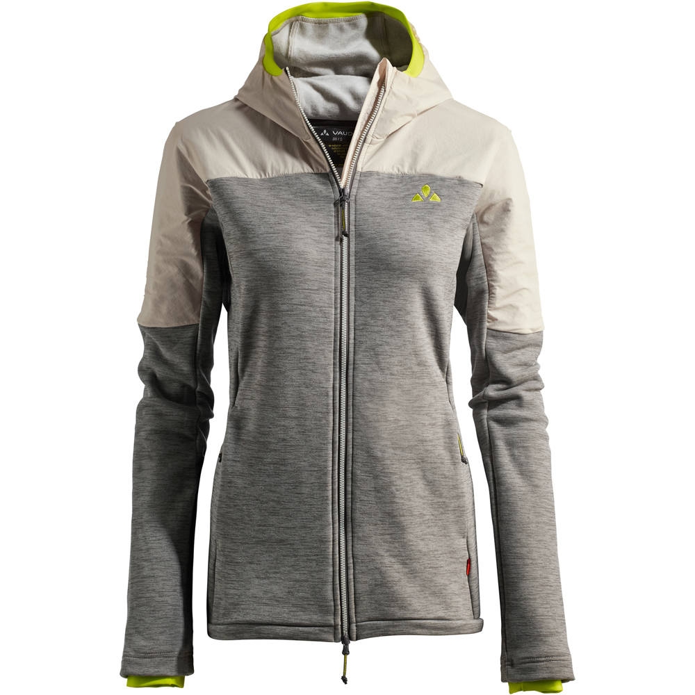 Vaude forro polar mujer Vaude Womens Green Core Fleece Jacket vista frontal Vaude forro polar mujer Vaude Womens Green Core Fleece Jacket vista frontal