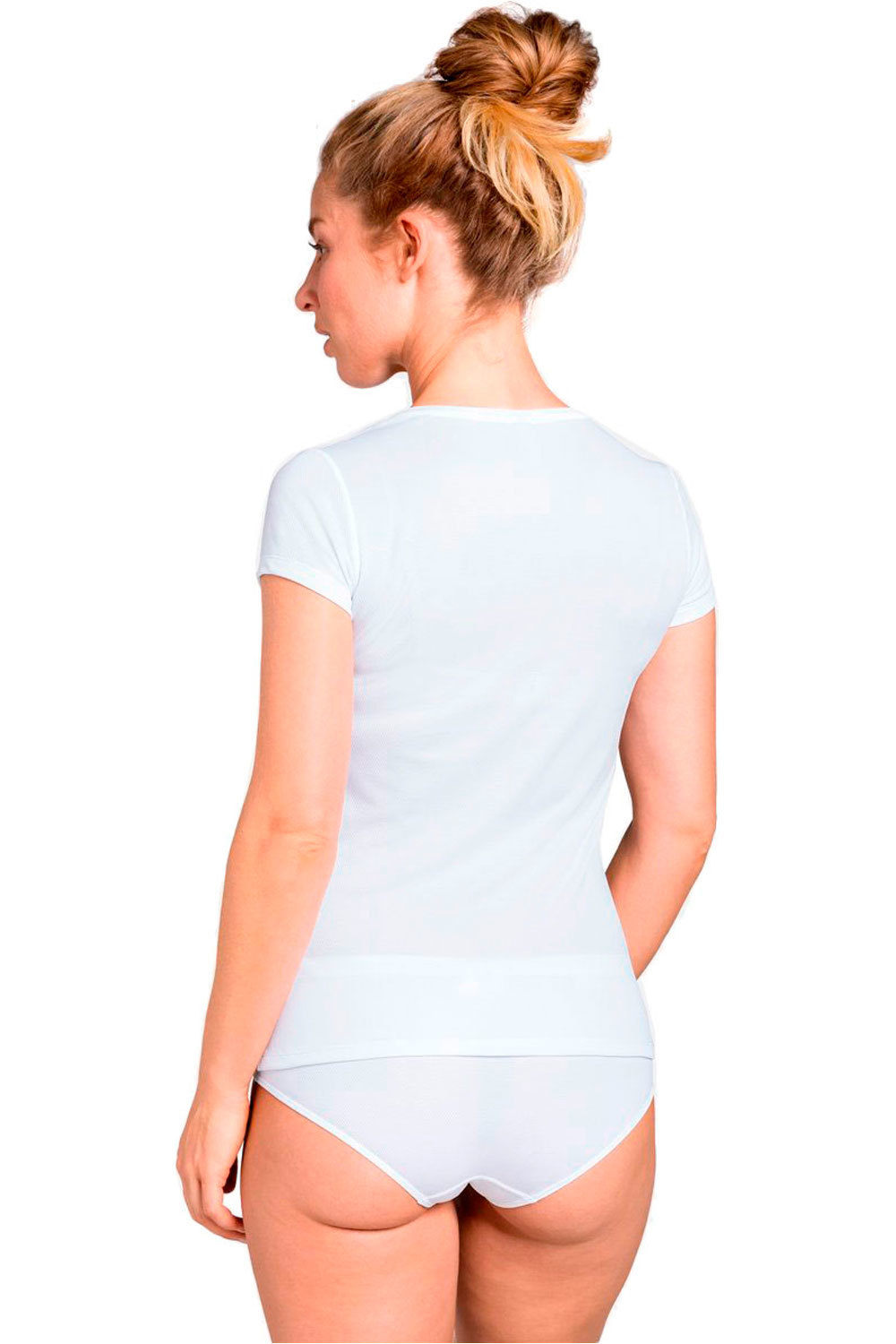 Odlo camiseta térmica manga corta mujer Odlo SUW TOP Crew neck s/s ACTIVE F-DRY LIGHT vista trasera Odlo camiseta térmica manga corta mujer Odlo SUW TOP Crew neck s/s ACTIVE F-DRY LIGHT vista trasera