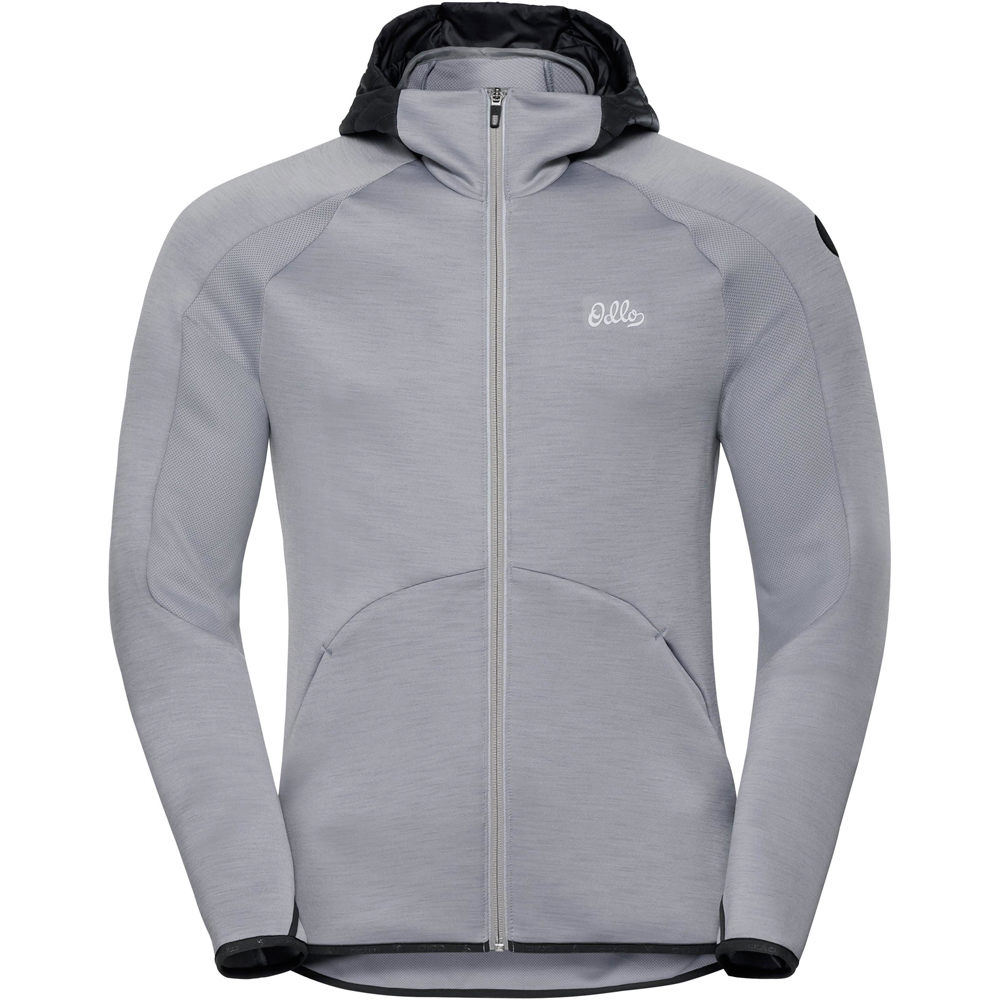 Odlo forro polar hombre Odlo Hoody midlayer full zip SIMON GR vista frontal Odlo forro polar hombre Odlo Hoody midlayer full zip SIMON GR vista frontal