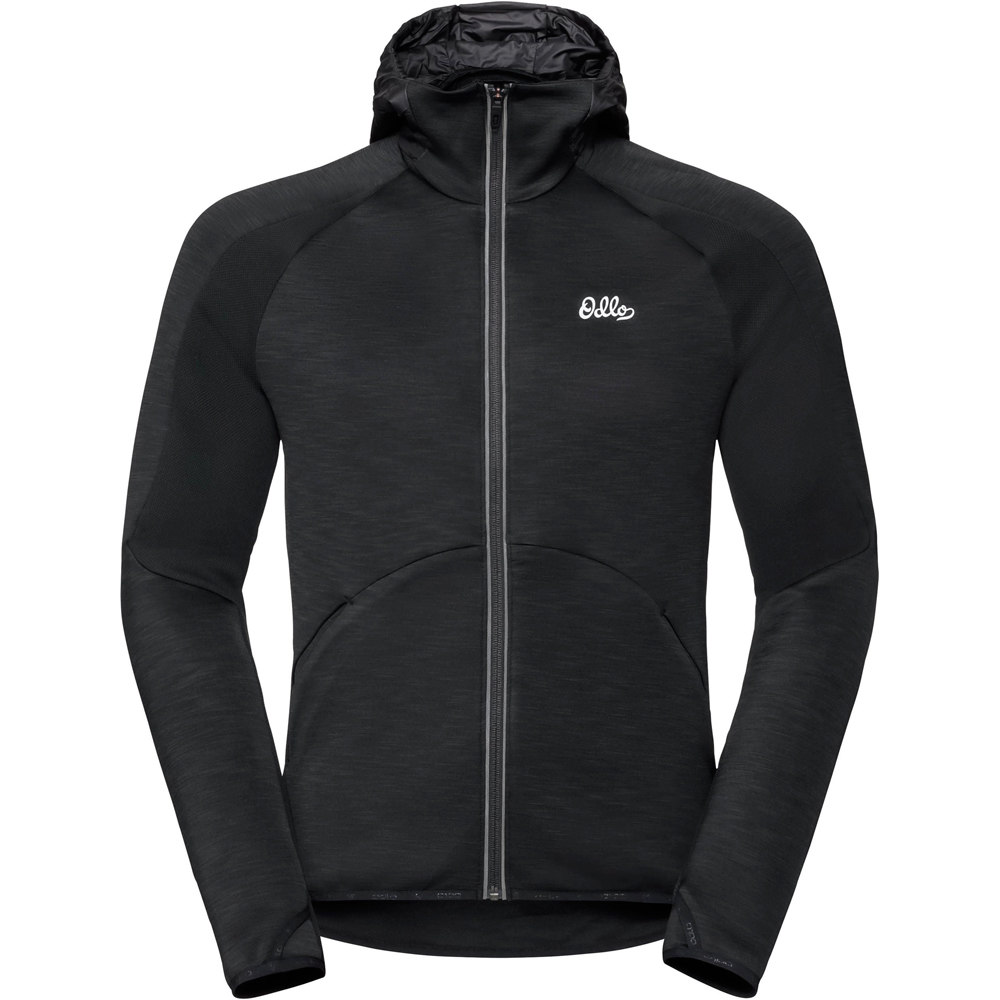 Odlo forro polar hombre Odlo Hoody midlayer full zip SIMON vista frontal Odlo forro polar hombre Odlo Hoody midlayer full zip SIMON vista frontal