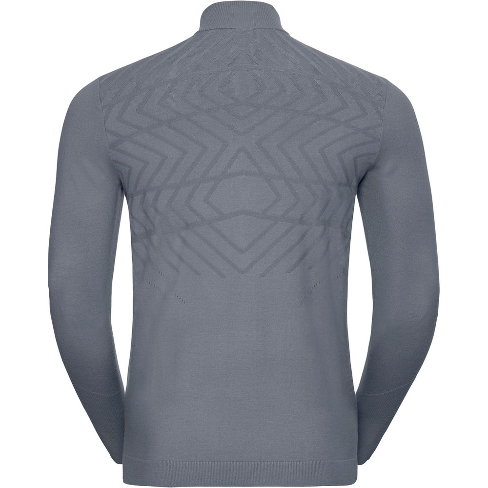 Odlo forro polar hombre Odlo Midlayer full zip UNITY KINSHIP vista trasera Odlo forro polar hombre Odlo Midlayer full zip UNITY KINSHIP vista trasera