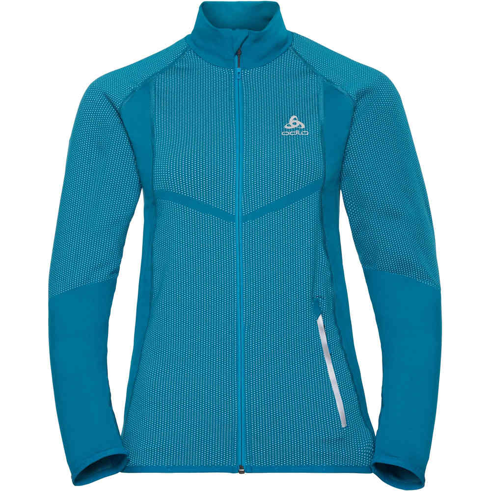 Odlo forro polar mujer Odlo Jacket VELOCITY LIGHT AZBL vista frontal Odlo forro polar mujer Odlo Jacket VELOCITY LIGHT AZBL vista frontal