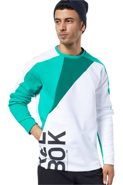 REEBOK OST BLOCKED CREW NECK blanco