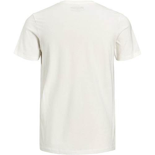 J&J JJEJEANS TEE SS CREW NECK NOOS blanco