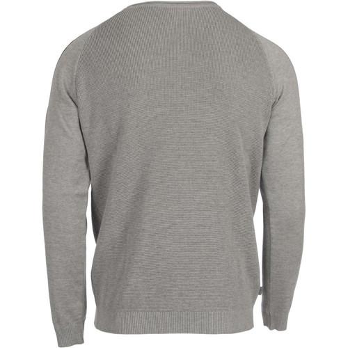SOLID KNIT - DASH O-NECK gris