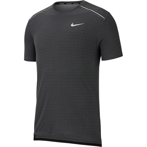 NIKE M NK MILER TECH TOP SS negro