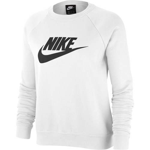 NIKE W NSW ESSNTL CREW FLC HBR blanco