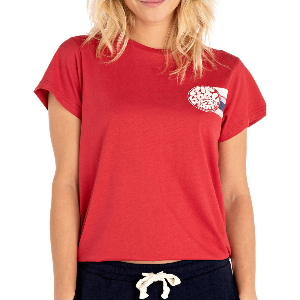 Rip Curl camiseta manga corta mujer Rip Curl WETTY STRIPE TEE vista detalle Rip Curl camiseta manga corta mujer Rip Curl WETTY STRIPE TEE vista detalle