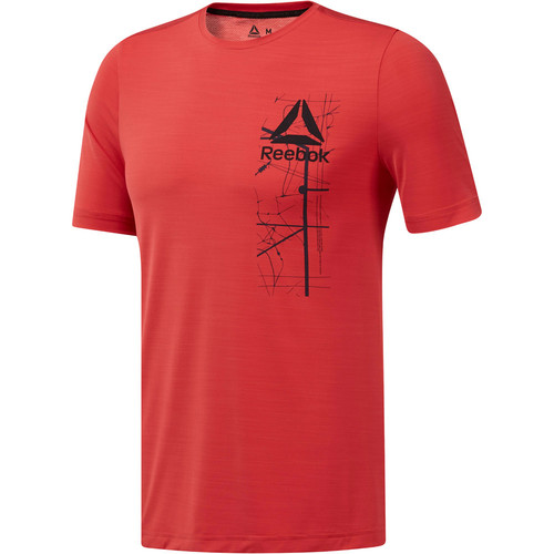 REEBOK WOR ACTIVCHILL GRAPHIC SS RO rojo