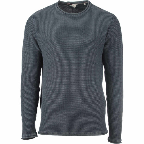 SOLID KNIT - FERGAL O-NECK azul