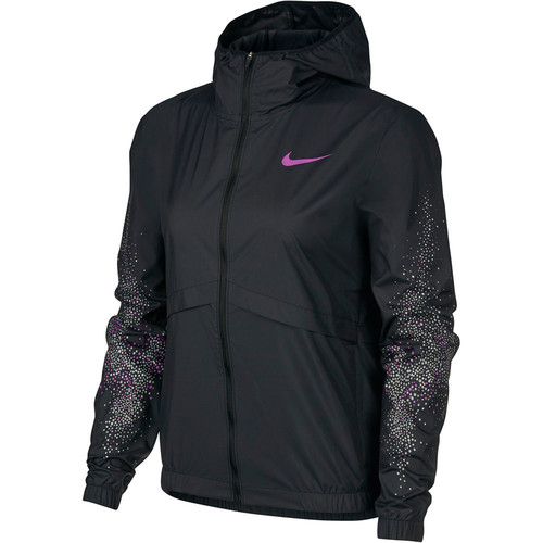 NIKE W NK ESSNTL JKT HD FL GX negro