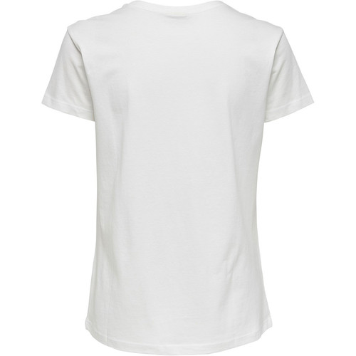 JAQUELINE DE YONG JDYTIBINA S/S PRINT TOP JRS EXP blanco