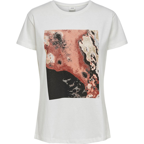 JAQUELINE DE YONG JDYTIBINA S/S PRINT TOP JRS EXP blanco