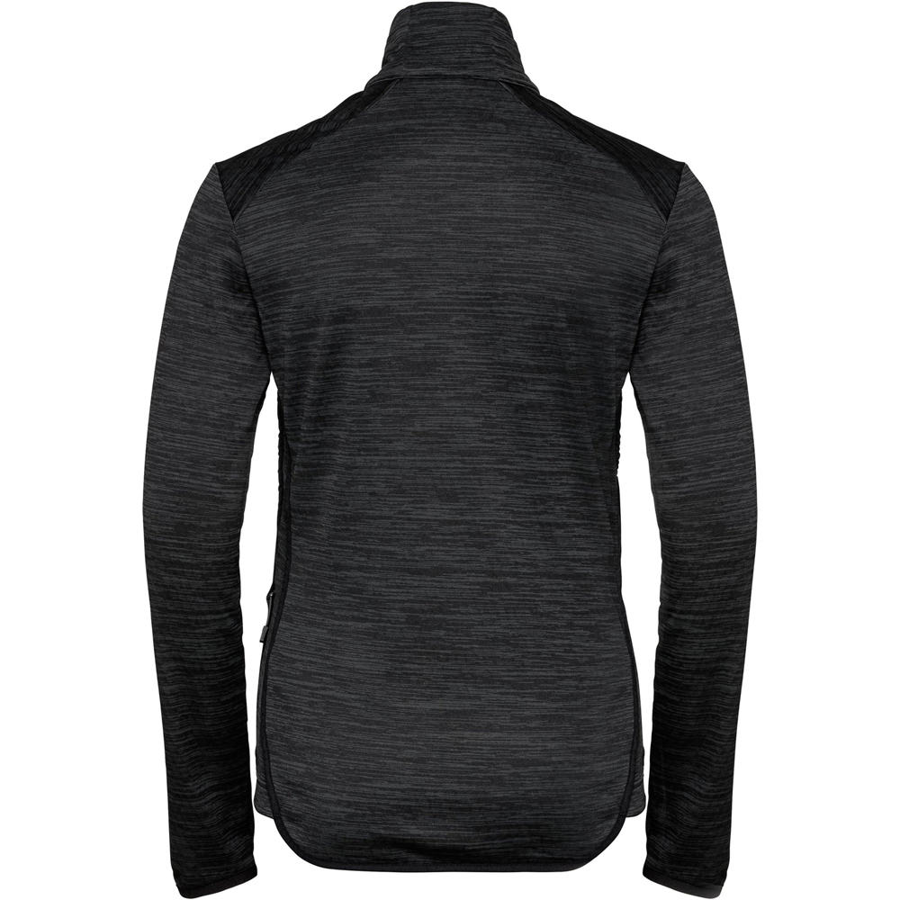 Odlo forro polar mujer Odlo Midlayer full zip STEAM vista trasera Odlo forro polar mujer Odlo Midlayer full zip STEAM vista trasera