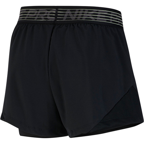 NIKE W NK FLX 2IN1 SHORT WVN ESSNT negro