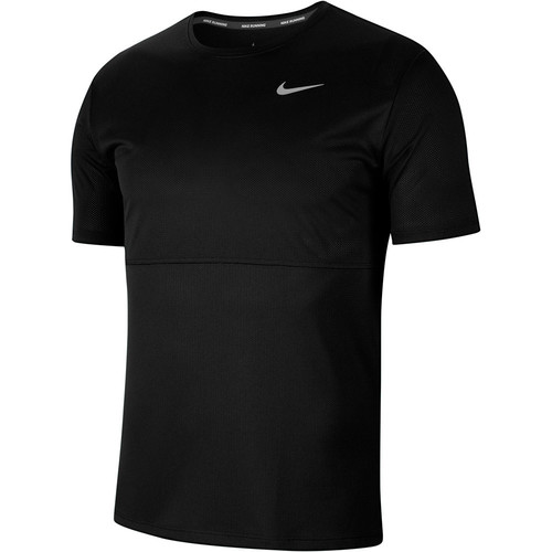 NIKE M NK BREATHE RUN TOP SS negro