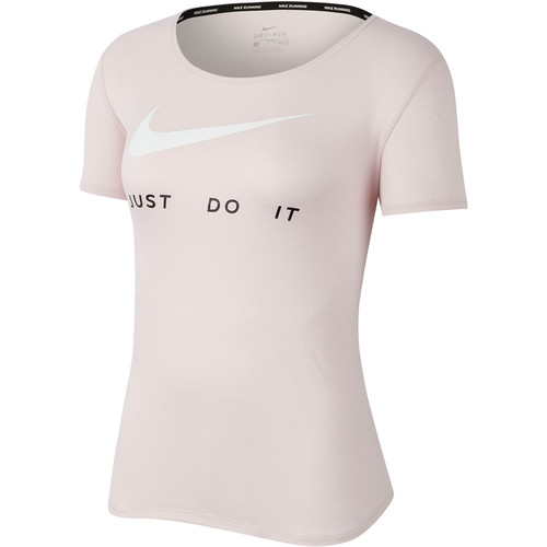 NIKE W NK TOP SS SWSH RUN rosa