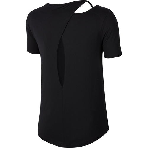 NIKE W NK TOP SS RUNWAY negro