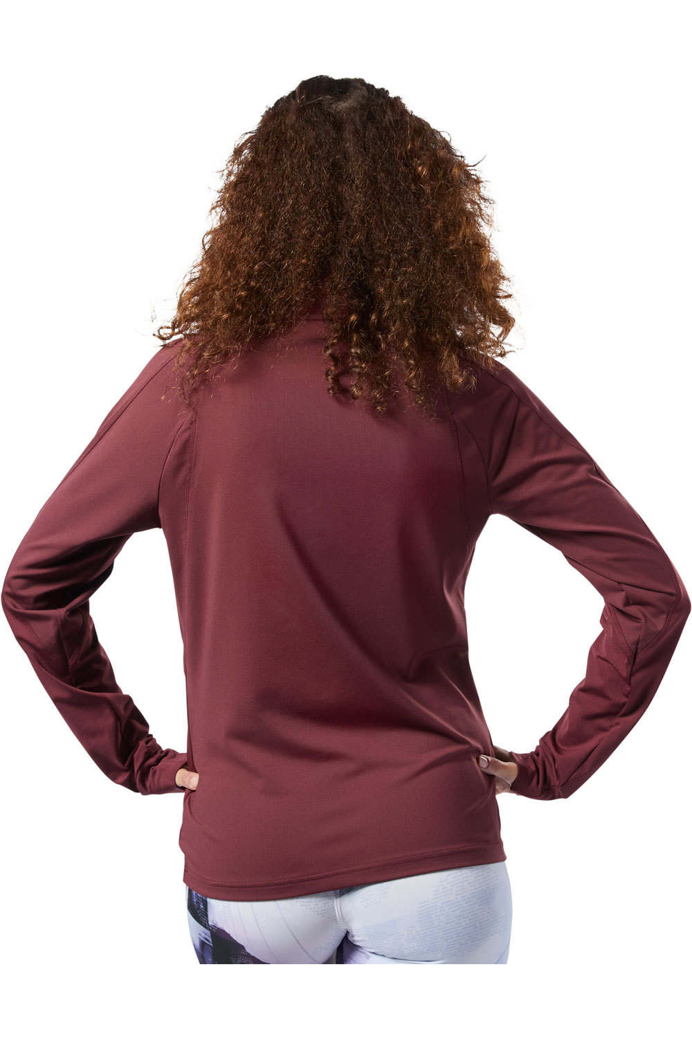 Reebok camiseta técnica manga larga mujer Reebok OS TRACK JACKET vista trasera Reebok camiseta técnica manga larga mujer Reebok OS TRACK JACKET vista trasera