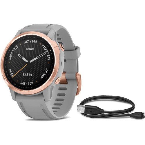 GARMIN FENIX 6S SAPPHIRE ROSE GOLD W/GRAY BAND