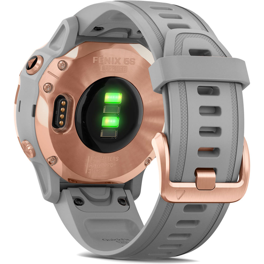 Garmin pulsómetros con gps Garmin FENIX 6S Sapphire Rose Gold w/Gray Band 01 Garmin pulsómetros con gps Garmin FENIX 6S Sapphire Rose Gold w/Gray Band 01