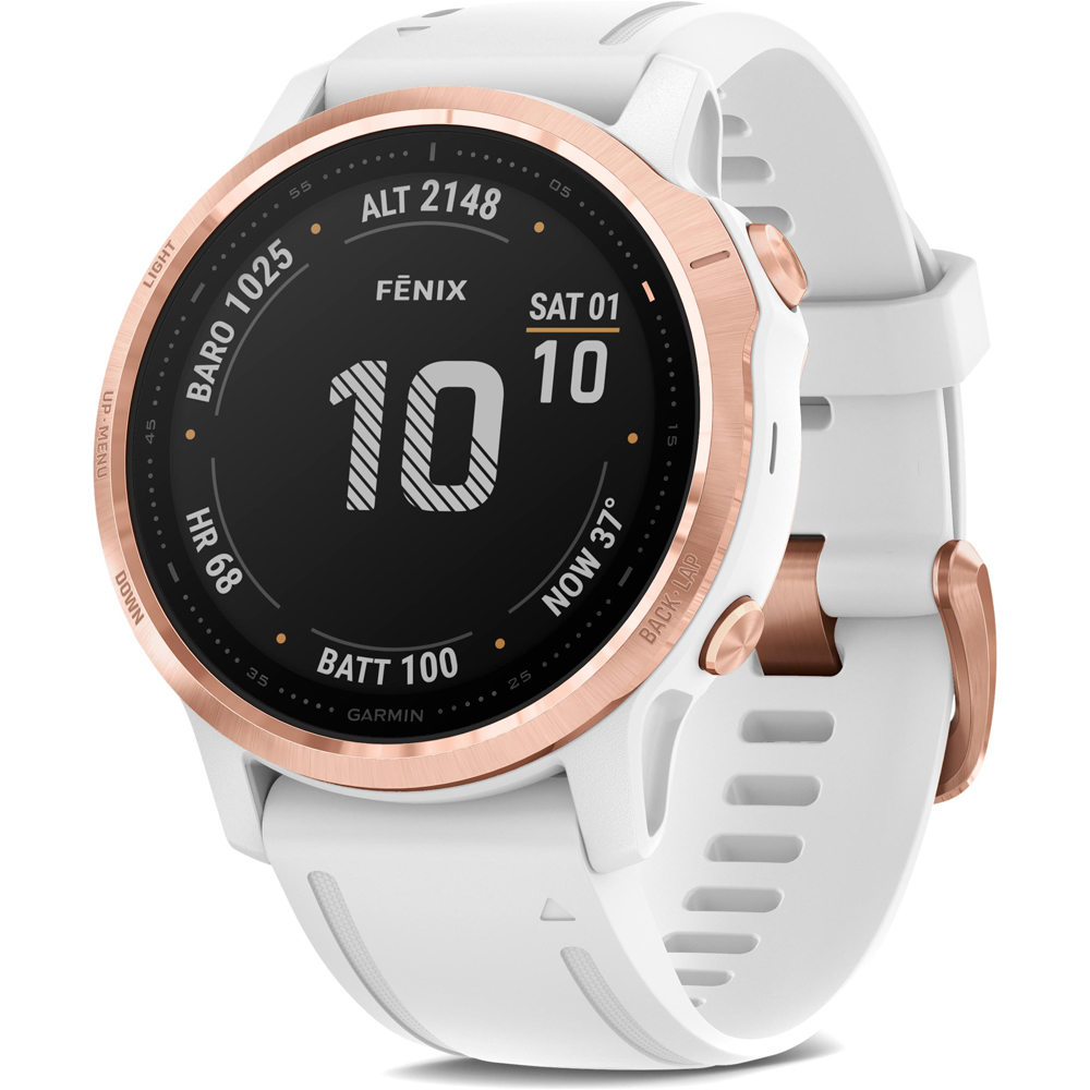 Garmin pulsómetros con gps Garmin FENIX 6S Sapphire Rose Gold w/Gray Band 02 Garmin pulsómetros con gps Garmin FENIX 6S Sapphire Rose Gold w/Gray Band 02