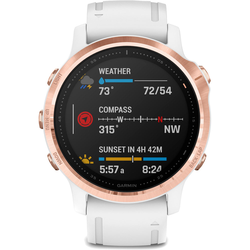 Garmin pulsómetros con gps Garmin FENIX 6S Sapphire Rose Gold w/Gray Band 04 Garmin pulsómetros con gps Garmin FENIX 6S Sapphire Rose Gold w/Gray Band 04