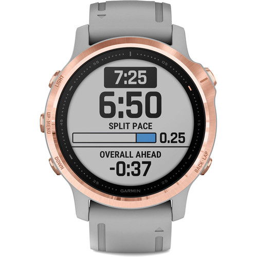 GARMIN FENIX 6S SAPPHIRE ROSE GOLD W/GRAY BAND