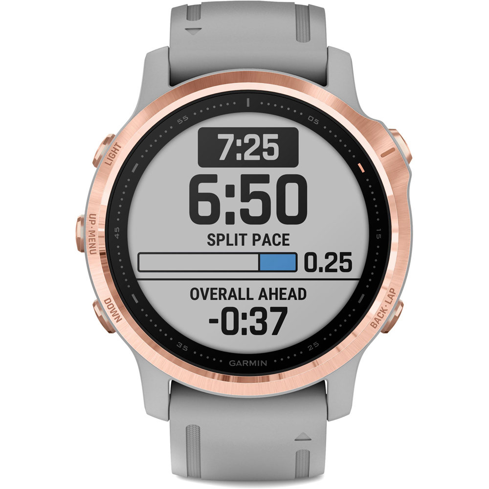 Garmin pulsómetros con gps Garmin FENIX 6S Sapphire Rose Gold w/Gray Band 05 Garmin pulsómetros con gps Garmin FENIX 6S Sapphire Rose Gold w/Gray Band 05