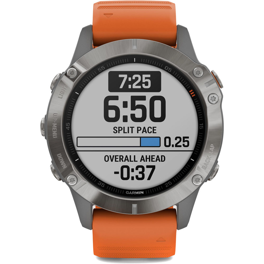 Garmin pulsómetros con gps Garmin FENIX 6 Sapphire Ti Gray w/Orange Band 04 Garmin pulsómetros con gps Garmin FENIX 6 Sapphire Ti Gray w/Orange Band 04