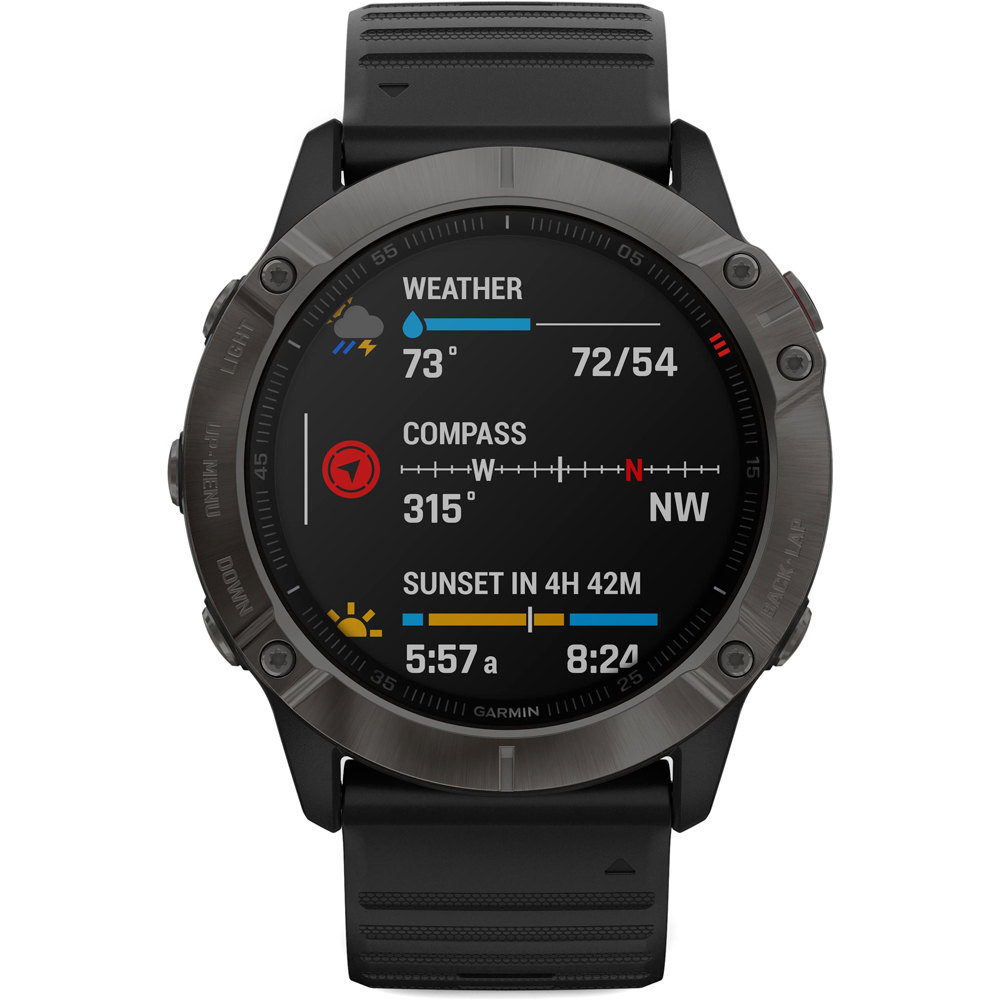 Garmin pulsómetros con gps FENIX 6XSapphire Carbon Grey w/Black Ba 03 Garmin pulsómetros con gps FENIX 6XSapphire Carbon Grey w/Black Ba 03