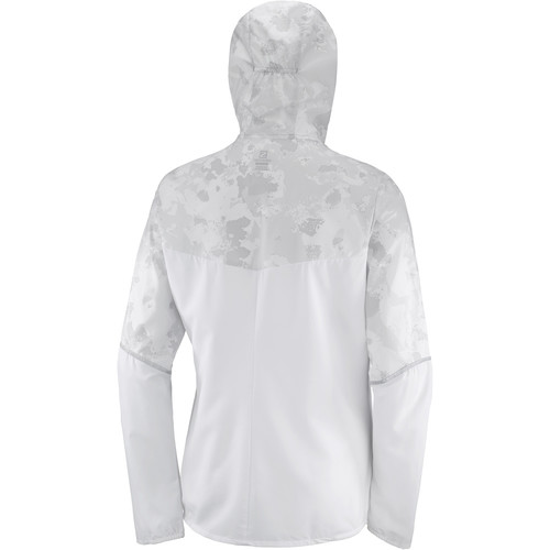 SALOMON AGILE FZ HOODIE W blanco
