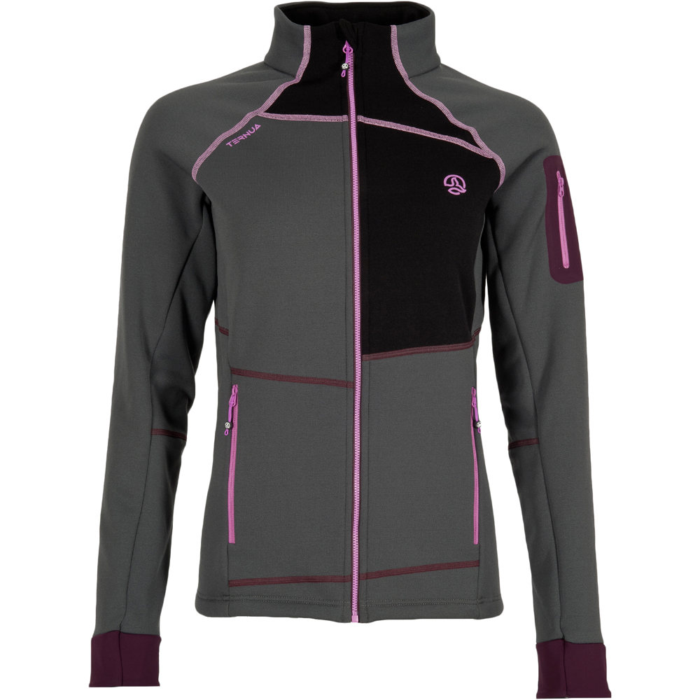 Ternua forro polar mujer Ternua CHAQUETA RANIA JKT W GR vista frontal Ternua forro polar mujer Ternua CHAQUETA RANIA JKT W GR vista frontal