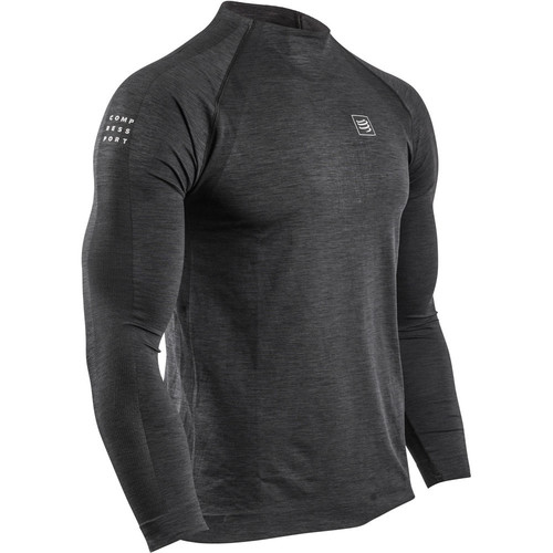 COMPRESSPORT TRAINING TSHIRT LS NE negro