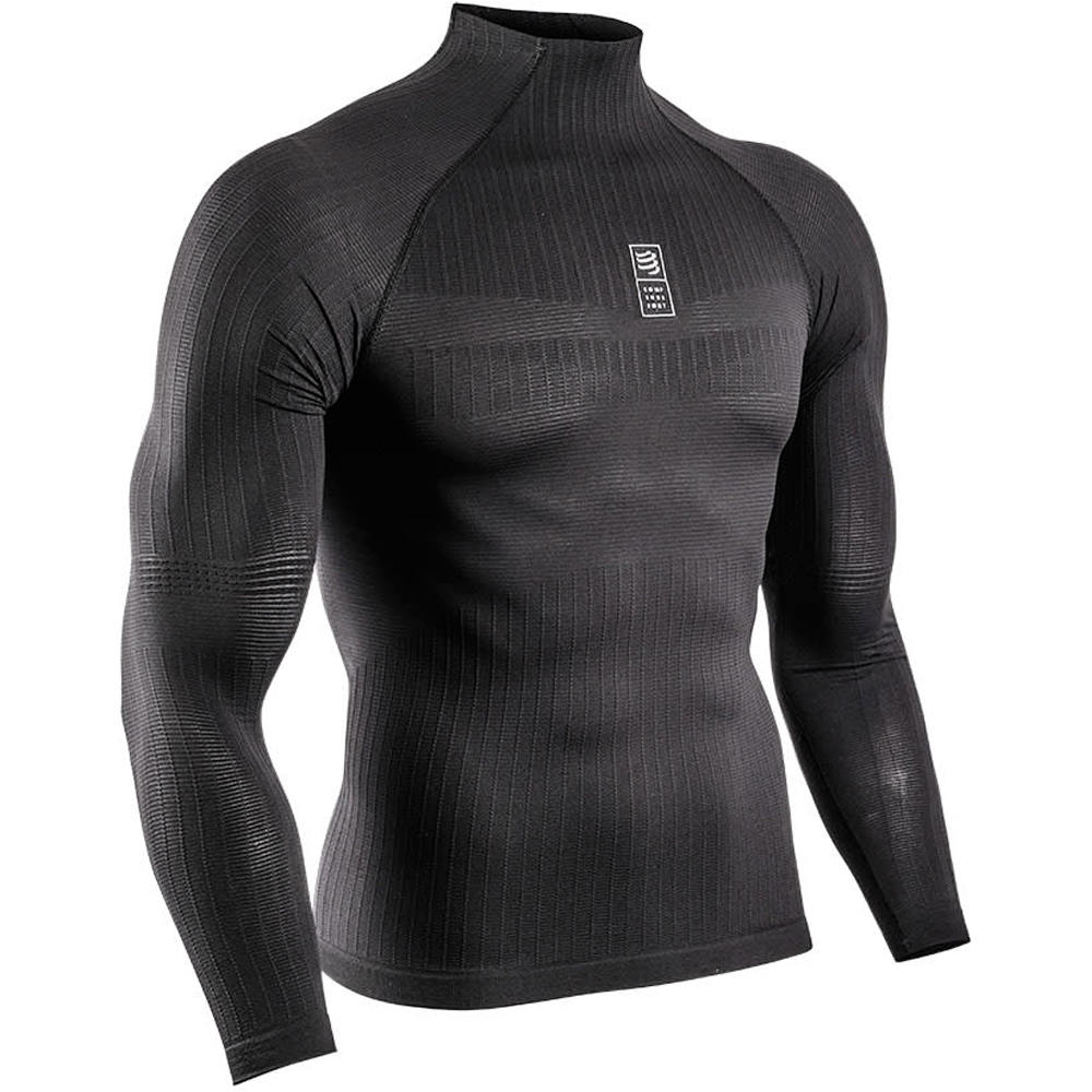 Compressport camiseta técnica manga larga hombre Compressport 3D thermo 110g LS Tshirt vista frontal Compressport camiseta técnica manga larga hombre Compressport 3D thermo 110g LS Tshirt vista frontal