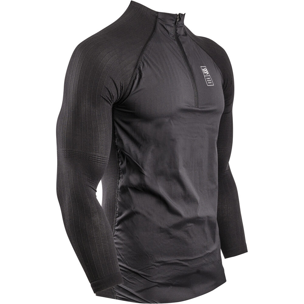 Compressport camiseta técnica manga larga hombre Compressport Hybrid Pullover vista frontal Compressport camiseta técnica manga larga hombre Compressport Hybrid Pullover vista frontal