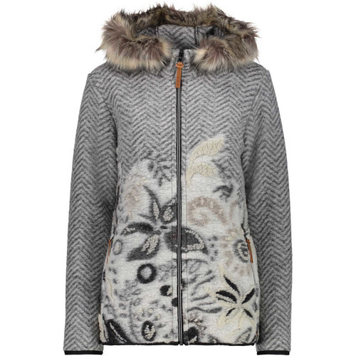 CMP WOMAN JACKET FIX HOOD gris