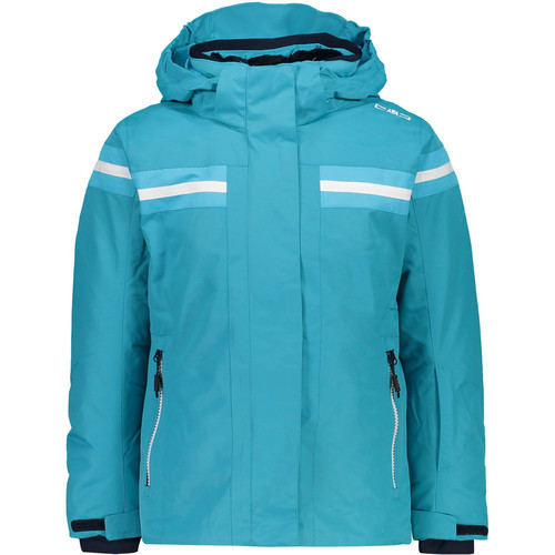 CMP GIRL JACKET SNAPS HOOD azul