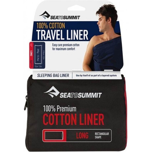 SEATOSUMMIT PREM COTT TRAV LONG RECT azul