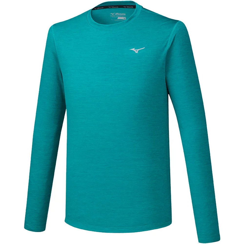 Mizuno camiseta técnica manga larga hombre Mizuno Impulse Core LS Tee vista frontal Mizuno camiseta técnica manga larga hombre Mizuno Impulse Core LS Tee vista frontal