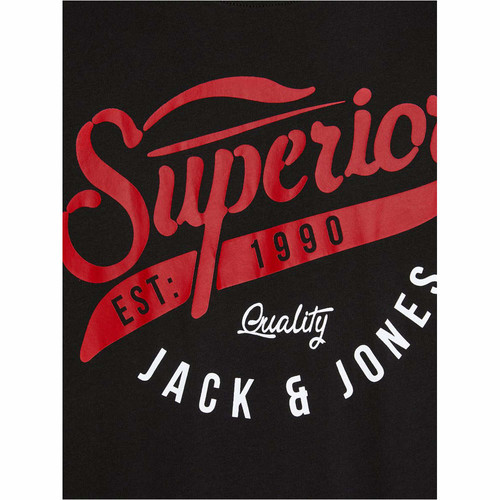 J&J JJELOGO TEE SS O-NECK 2 COL AW20 NOOS negro
