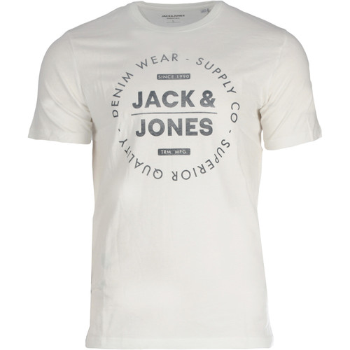 J&J JJEJEANS TEE SS CREW NECK NOOS 20/21 blanco